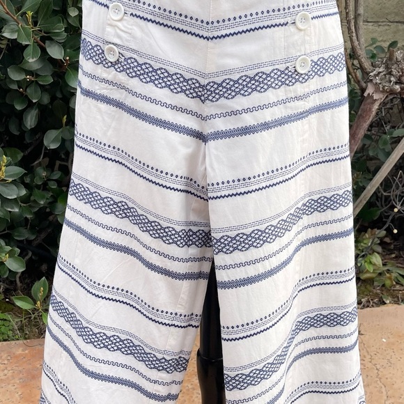 CAPULET for REVOLVE ~ Button-Front Sailor Style Striped Wide Leg Pants ~ Medium - Picture 3 of 8